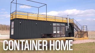 40FT SHIPPING CONTAINER HOME WITH ROOF TERRACE | HOUSE TOUR | TINY HOUSE