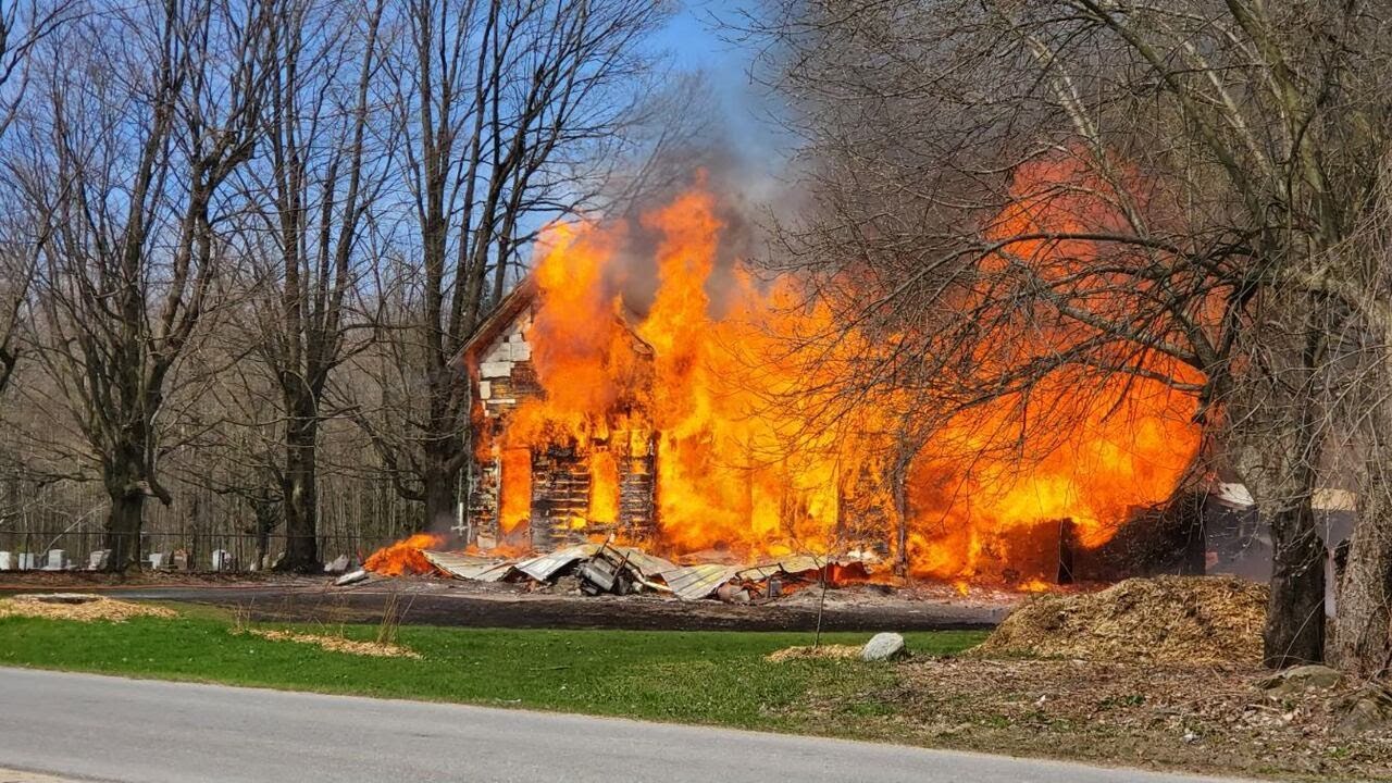 VIDEO: DeKalb Junction home fire, 7 News on scene