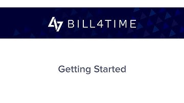 Bill4Time:  Getting Started