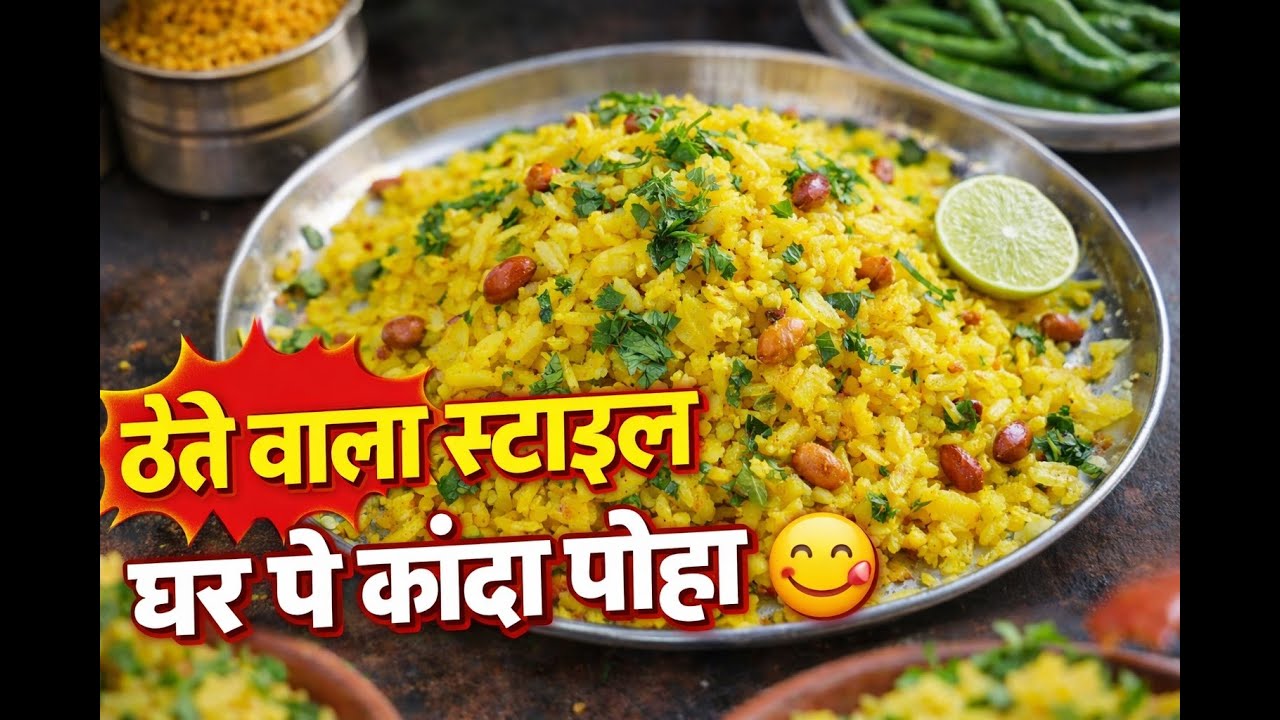 Weight Loss Friendly Kanda Poha Recipe | Street Poha | Healthy Breakfast Idea | Khana Aur Recipe
