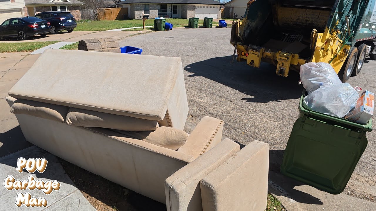 Bulky Waste - Garbage Man Manual trash Collection POV | 4K Full UHD