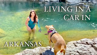 Living in a Prius in Arkansas (pt 1) - Solo Female with a dog, full-time car life adventures!