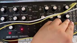DFAM Oscillator Hard Sync, Underworld Style (sort of)