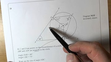 Q21 June 2014 1H  Circle theorems and missing angles