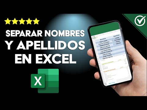 ¿Cómo separar nombres y apellidos en EXCEL? - Ordena tus tablas