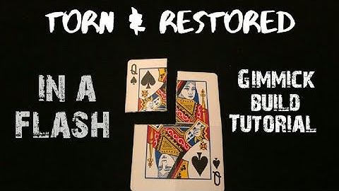 visual Torn and Restored card trick. Gimmick build TUTORIAL