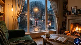 Lluvia en la Ventana y Chimenea Relajante 🌧️🔥 Sonidos para Dormir o Estudiar (6 Horas)
