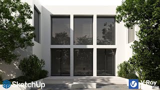 Create Exterior Visualization in VRay for SketchUp | Beginner Rendering Tutorial. From Zero to Hero