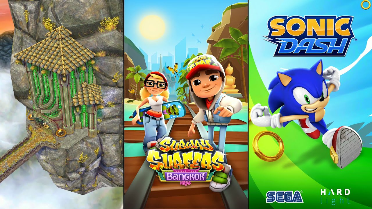 Temple Run 2 Sky Summit Vs Subway Surfers Bangkok Vs Sonic Dash ...