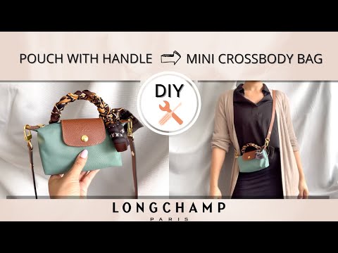 Converting Longchamp Makeup Pouch to Crossbody