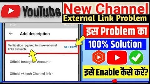 How to add discretion link | Verification required to make external links clickable
