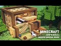 MINECRAFT Tutorial : How to Build a Modern House With Wood in Minecraft #89