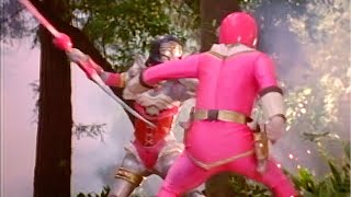 Kat (Pink Ranger) vs. Archerina [Power Rangers Zeo - S4E44 - \