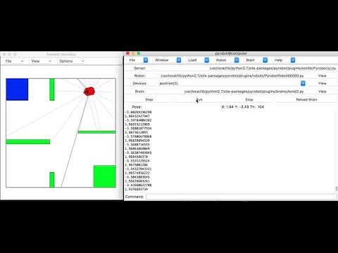 Pyrobot wall avoiding
