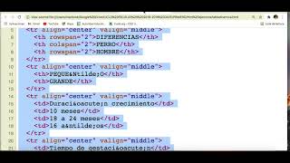 Tabla dinamica html
