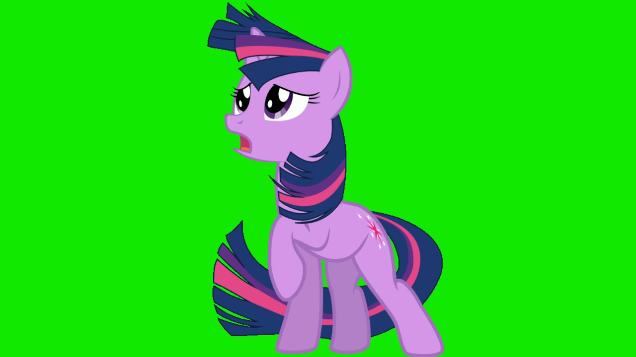 cute little pony cartoon animated green screen video.