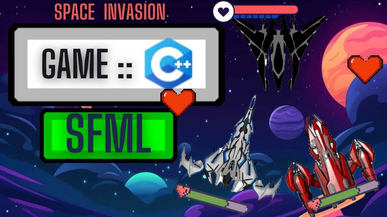 My First game in c++ using sfml |Space Invasion Game - YouTube