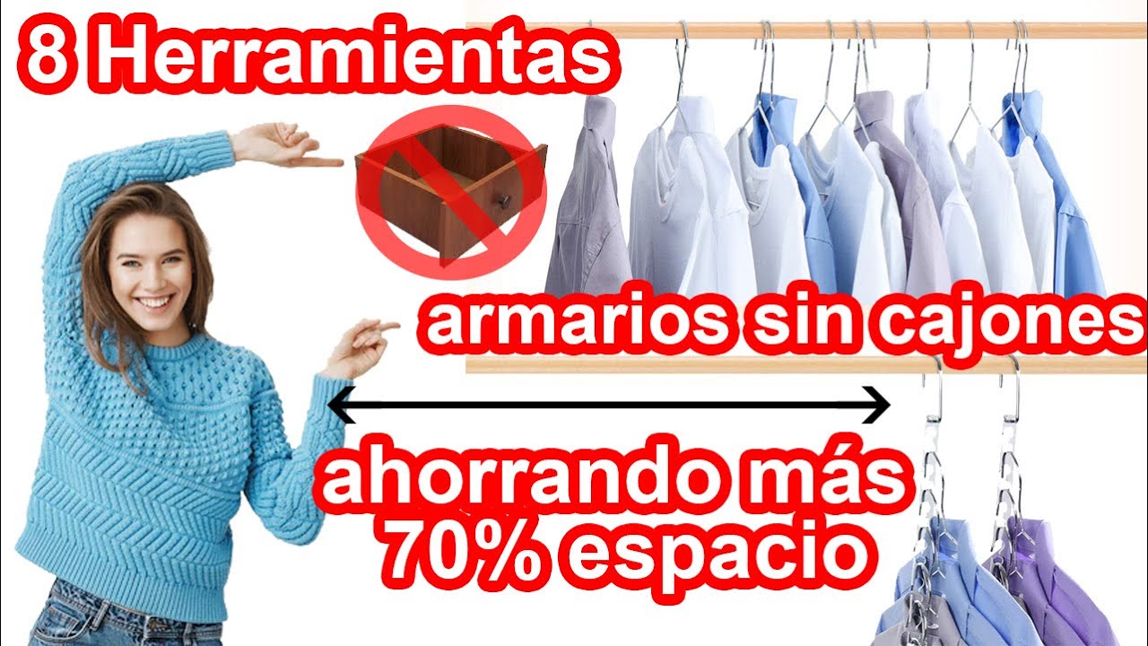 Como organizar un armario sin cajones ahorrando del 70% de espacio - YouTube