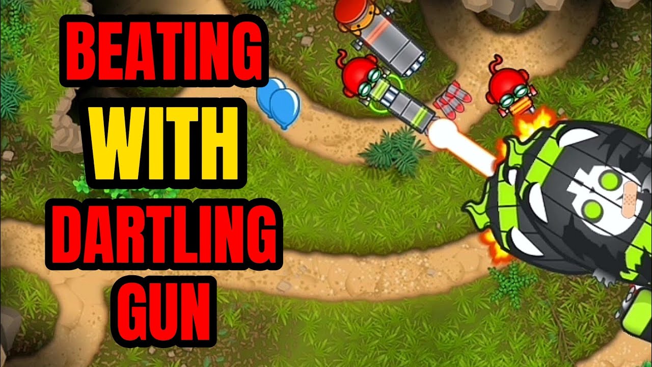 Beating HEAVY FOREST TERRAIN with DARTLING GUN in Bloons Monkey City... 🐵