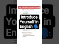 How to Introduce Yourself in English | Easy Sentences for Beginners | Shorts