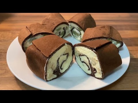 Cách làm bánh kem cuộn đơn giản không cần lò nướng, không cần khuôn ...