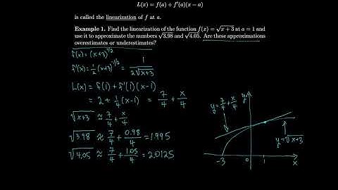 Calculus 3.10 Linear Approximations and Differentials