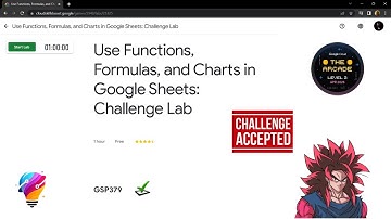 Use Functions, Formulas, and Charts in Google Sheets: Challenge Lab || [GSP379] || Solution