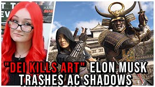 DEI KILLS ART, Assassins Creed Shadows TRASHED By Elon Musk As Trailer Hits Most DISLIKED In Series