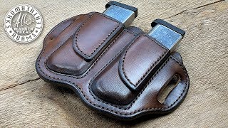 Making a Leather Double Mag Pouch Pancake Style 1911