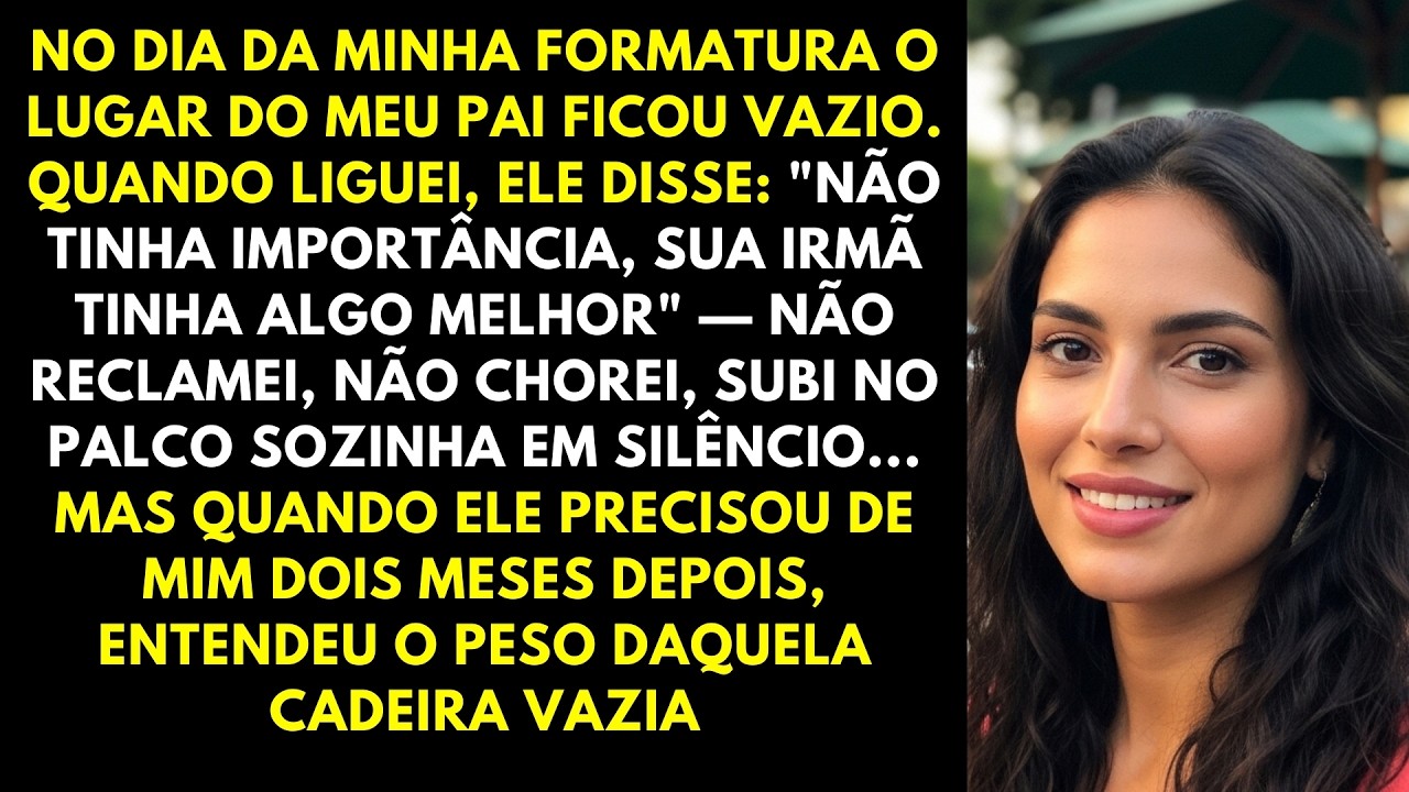 Meu pai não foi na minha formatura e disse: 