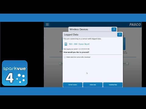 Use Wireless Sensor to Share Logged Data (SPARKvue)