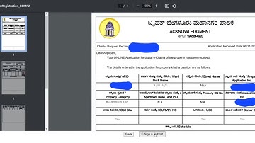 How to apply for final BBMP e-Khata Online- Official BBMP step by step in kannada
