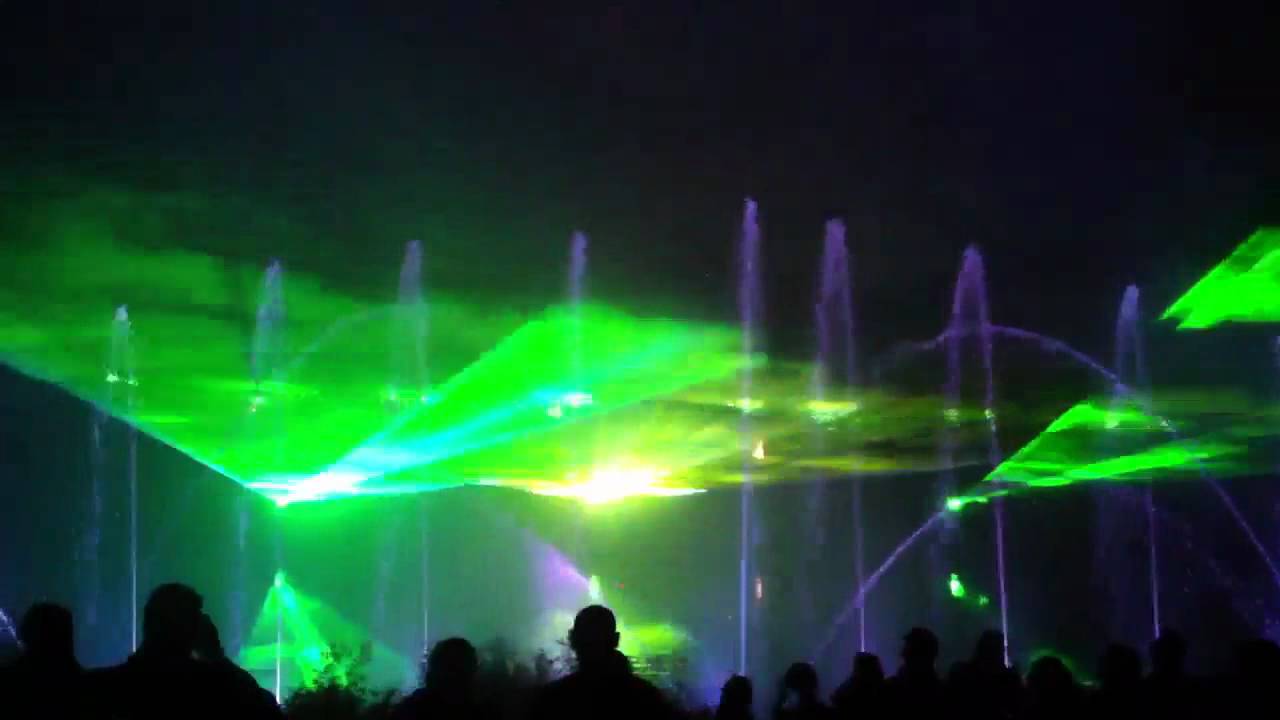 Outdoor laser show to music YouTube