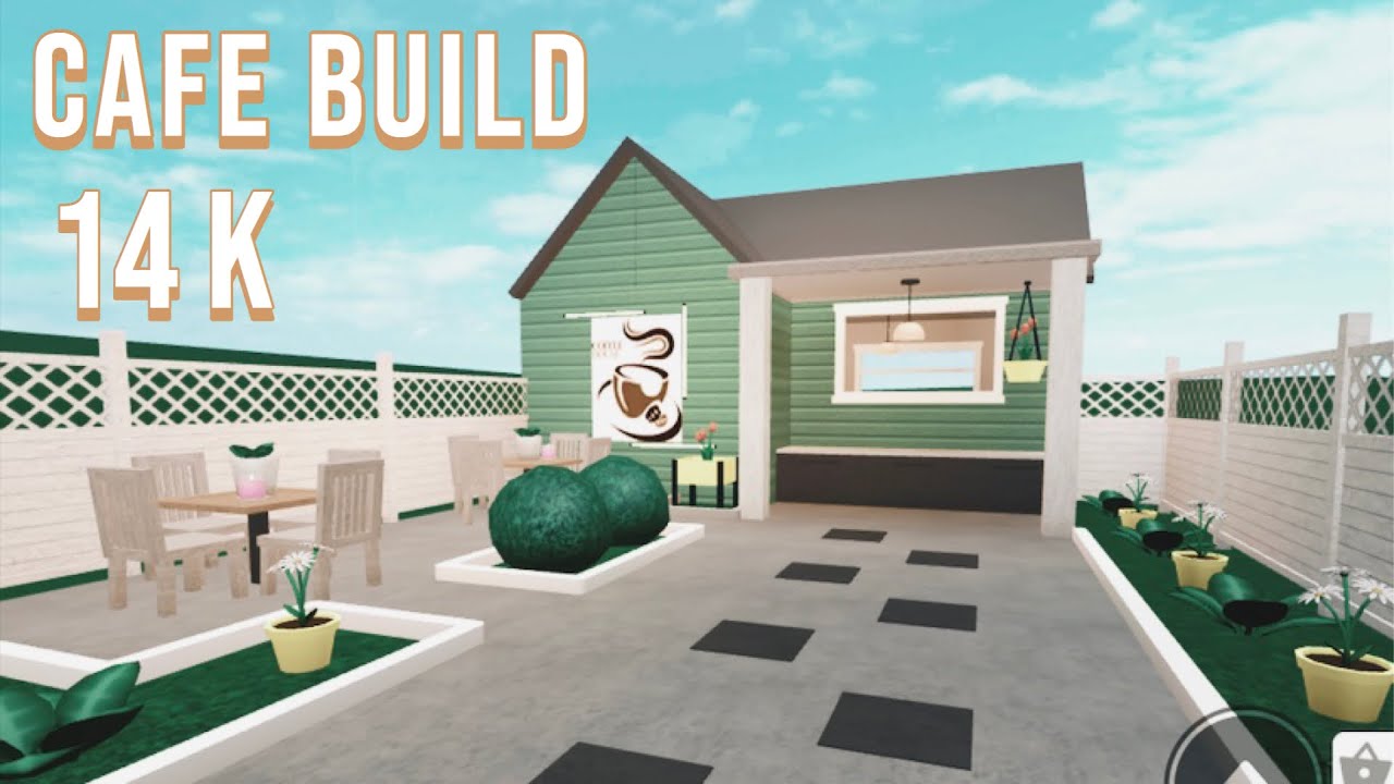 14k Café Build | Bloxburg - YouTube