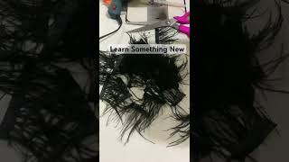 How I attached my Ostrich Feathers to achieve the standing feather effect  #ostrich #sewinghacks