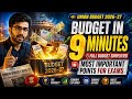 Union Budget 2026–27 in 9 Minutes 🔥 Most Important For 72nd BPSC