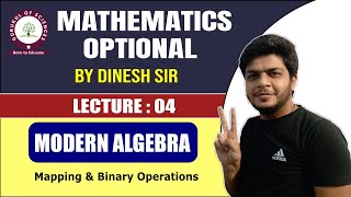 Modern algebra | Mapping & Binary operations | Target 350+ | Maths optional