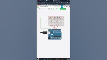 Knight Rider LEDs Using Arduino | Tinkercad Simulation 🔥