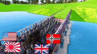 Can Every WW2 Army Hold Bridge VS 6 MILLION ZOMBIES!? - Ultimate Epic Battle Simulator 2 UEBS 2 screenshot 3