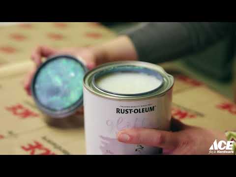 Rust Oleum Glitter Paint Demo Youtube
