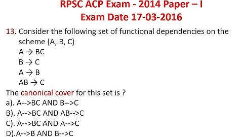ACP Analyst Cum Programmer Vacancy RPSC ACP 2024 Vacancy Preparation Q13 RPSC ACP Exam 2014