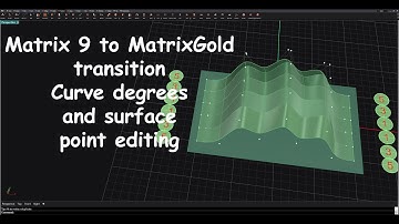 MatrixGold, Matrix, Rhino  Curve Degree and Surface Point Editing