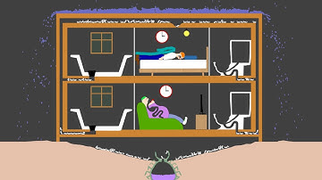 【Algodoo】Antlion to exterminate termites ～rainy midnight～　蟻地獄がシロアリを駆除する雨の真夜中