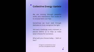 ⚡Collective Energy Update - From Fear to Faith!! Trust your Intuition! #spirituality