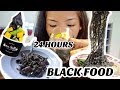 I only ate BLACK FOOD for 24 HOURS challenge