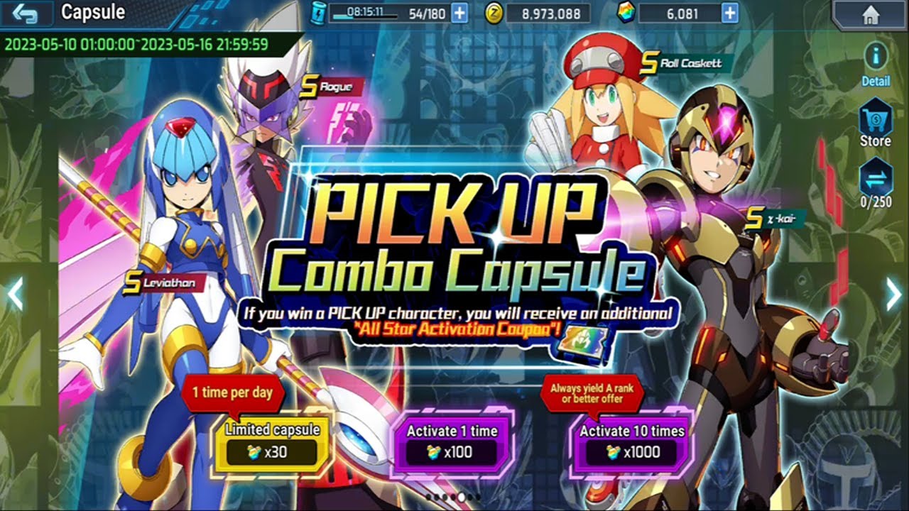 Megaman X Dive Gacha Pick Up Combo Capsule Mayo 2023 (parte 3) YouTube