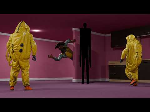 Captain Clark in Kitty's house - Backrooms (Found Footage)!!! #backrooms #3d #animation