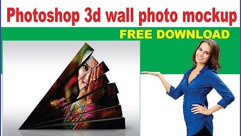 Photoshop 3d wall photo mockup Free Download
