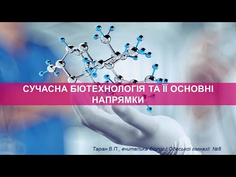 Сучасна біотехнологія та її основні напрямки