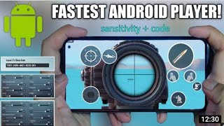 New🔥Conqueror Fastest 5 FINGER Player Sensitivity+Control CODE😱 2.2 NO Recoil | PUBG Mobile
